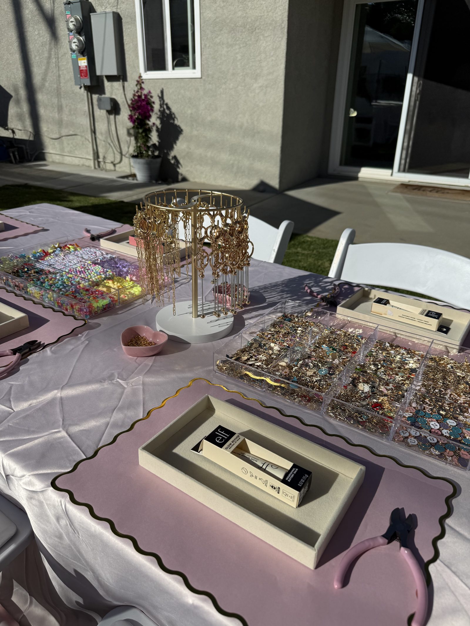 The Lip Gloss & Keychain Bar setup detail 3